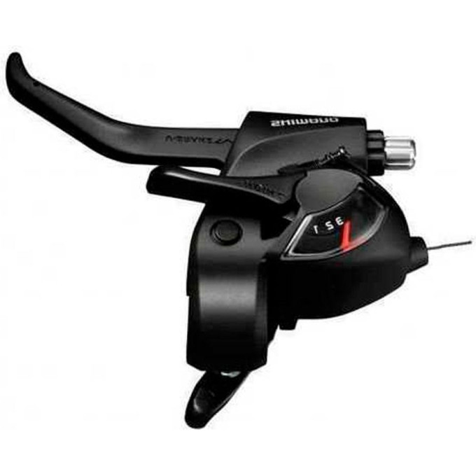 Шифтер/Тормозная ручка SHIMANO TOURNEY, TX800, 3СК, ТР. 1800ММ, ЦВ. ЧЕРН ESTTX800LBL